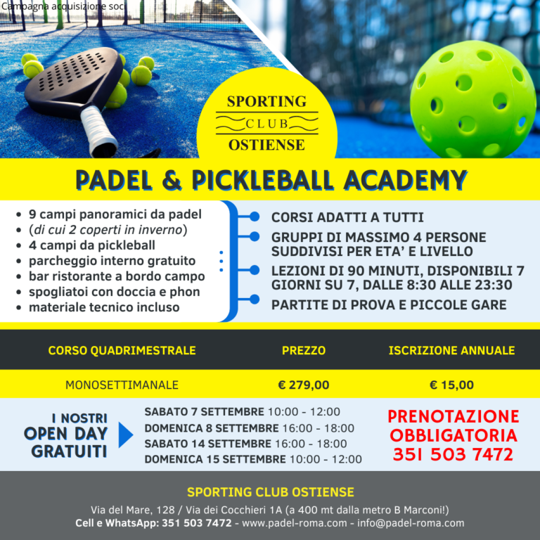 Corso Padel Academy 24-25